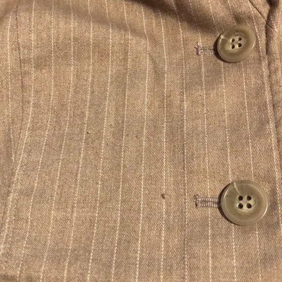 Lane Bryant Suit Jacket Blazer Taupe Tan Pinstripes Neutral 18 Plus - Picture 7 of 9